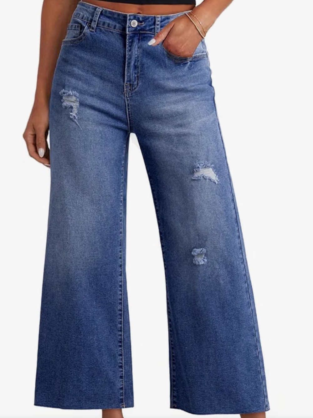 Women's cropped stretch jeans